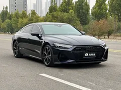 2021 Audi A7 45 TFSI, синий — фото 3