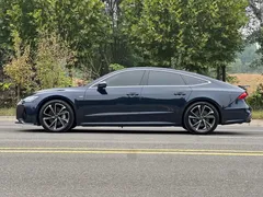 2021 Audi A7 45 TFSI, синий — фото 4