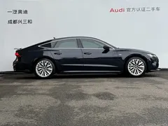 2021 Audi A7 45 TFSI, чёрный — фото 2