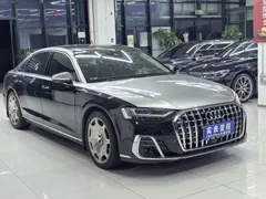 2021 Audi A8L 55 TFSI quattro Premium, чёрный — фото 3