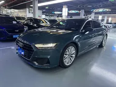 2021 Audi A7 45 TFSI, синий — фото 1