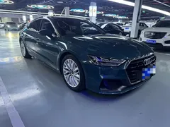 2021 Audi A7 45 TFSI, синий — фото 3