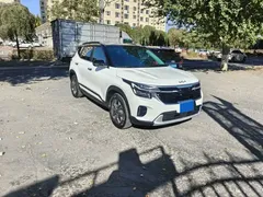 2023 Kia Seltos 1.5L CVT Luxury, белый — фото 3