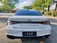2021 Hyundai Elantra 1.5L CVT LUX Premium, белый — фото 5