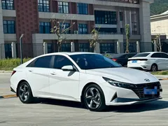 2021 Hyundai Elantra 1.5L CVT LUX Premium, белый — фото 3
