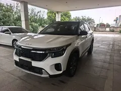 2023 Kia Seltos 1.5L CVT Luxury, белый — фото 1