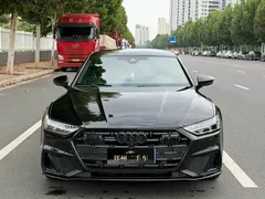 2022 Audi A7L 45 TFSI quattro S-line, чёрный — фото 2