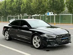2022 Audi A7L 45 TFSI quattro S-line, чёрный — фото 3
