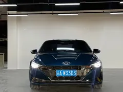 2021 Hyundai Elantra 240TGDi DCT LUX Premium, синий — фото 2