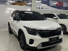 2023 Kia Seltos 1.5L CVT Luxury, белый — фото 3