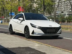 2022 Hyundai Elantra 1.5L CVT LUX Premium, белый — фото 3