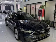2020 Audi A7 45 TFSI, синий — фото 2