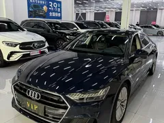 2020 Audi A7 45 TFSI, синий — фото 3