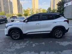2023 Kia Seltos 1.5L CVT Luxury, белый — фото 3