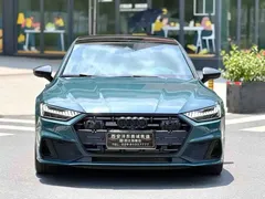 2022 Audi A7L 55 TFSI quattro S-line Edition One, зелёный — фото 2