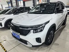 2023 Kia Seltos 1.5L CVT Luxury, белый — фото 1