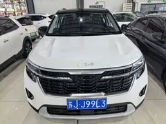 2023 Kia Seltos 1.5L CVT Luxury, белый — фото 2