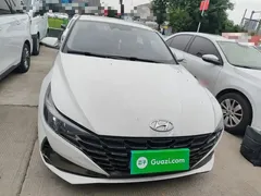2022 Hyundai Elantra 1.5L CVT LUX Premium, белый — фото 3