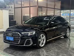 2023 Audi A8L 50 TFSI quattro Select, чёрный — фото 1