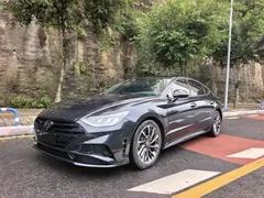 2020 Hyundai Sonata 380TGDi AT GLS Luxury, синий — фото 1