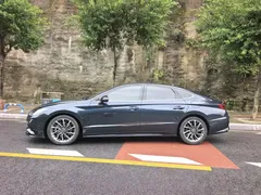 2020 Hyundai Sonata 380TGDi AT GLS Luxury, синий — фото 4