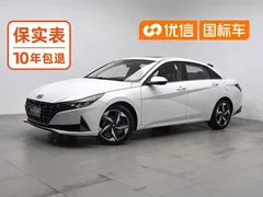 2021 Hyundai Elantra 1.5L CVT LUX Premium, белый — фото 1