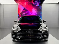 2021 Audi A8L 55 TFSI quattro Premium, чёрный — фото 2