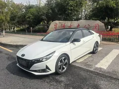 2021 Hyundai Elantra 1.5L CVT LUX Premium, белый — фото 1