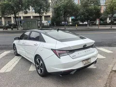2021 Hyundai Elantra 1.5L CVT LUX Premium, белый — фото 7