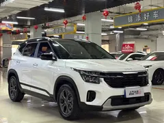 2023 Kia Seltos 1.5L CVT Luxury, белый — фото 3