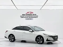 2022 Hyundai Elantra 1.5L CVT LUX Premium, белый — фото 3