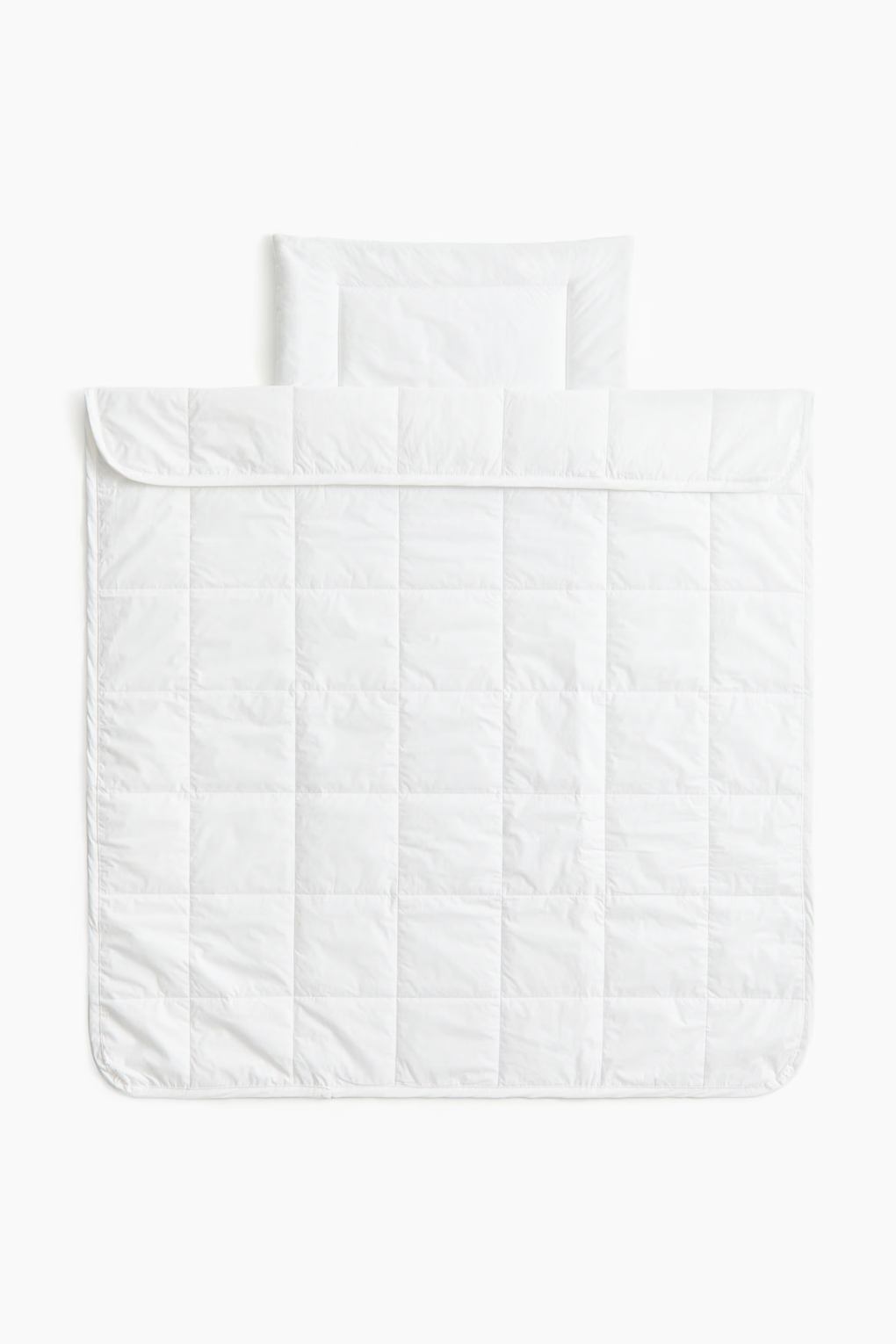 Детское одеяло и подушка H&M Белый 110x125 35x55. Фото 2.