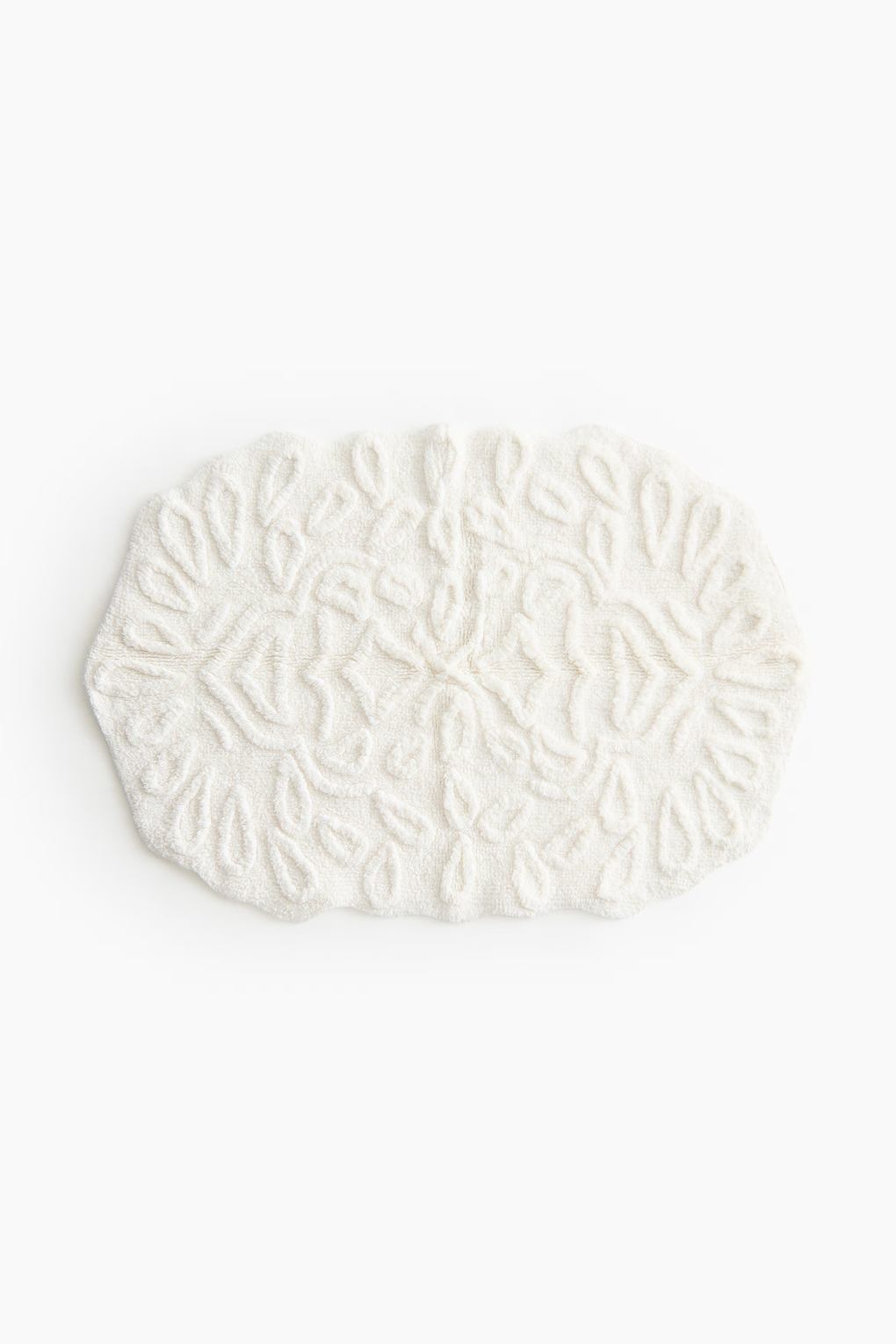 Мягкий хлопковый коврик для ванной H&M Белый 60x90. Фото 2.