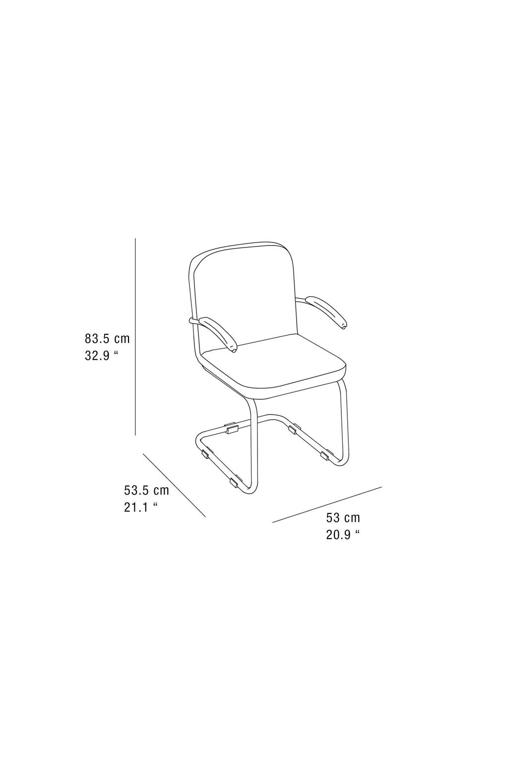 Стул ZARA HOME 6671/073, коричневый, 83.5 x 53 x 53.5 cm. Фото 6.