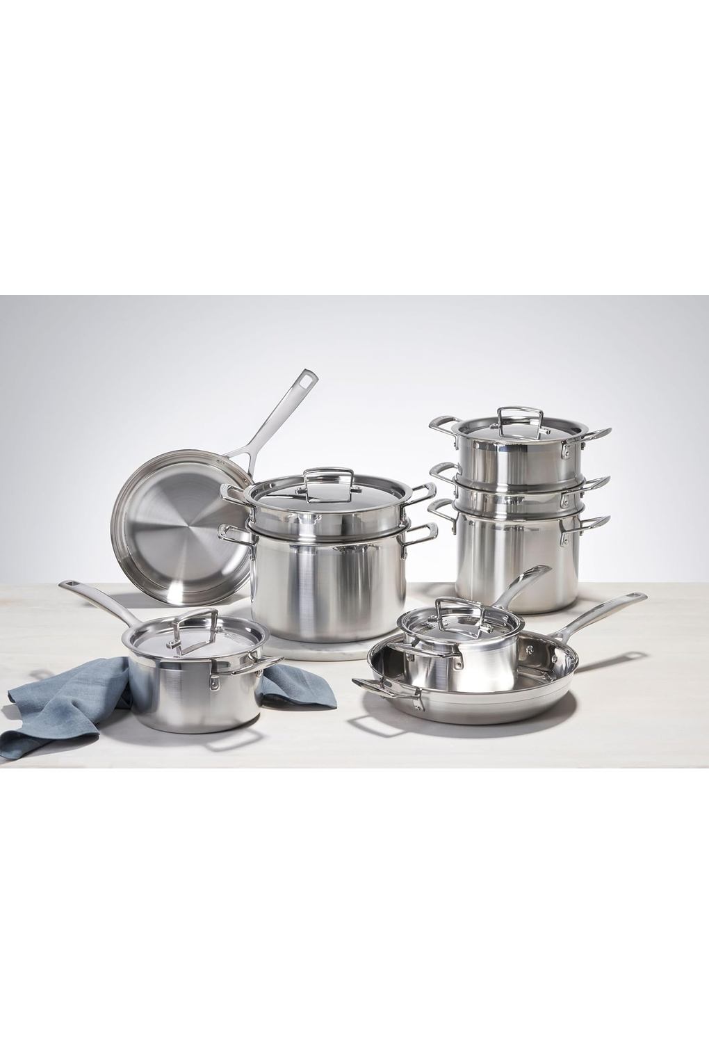 Вок LE CREUSET B0038ONICM-BUNDLE нержавеющая сталь 28 см. Фото 6.