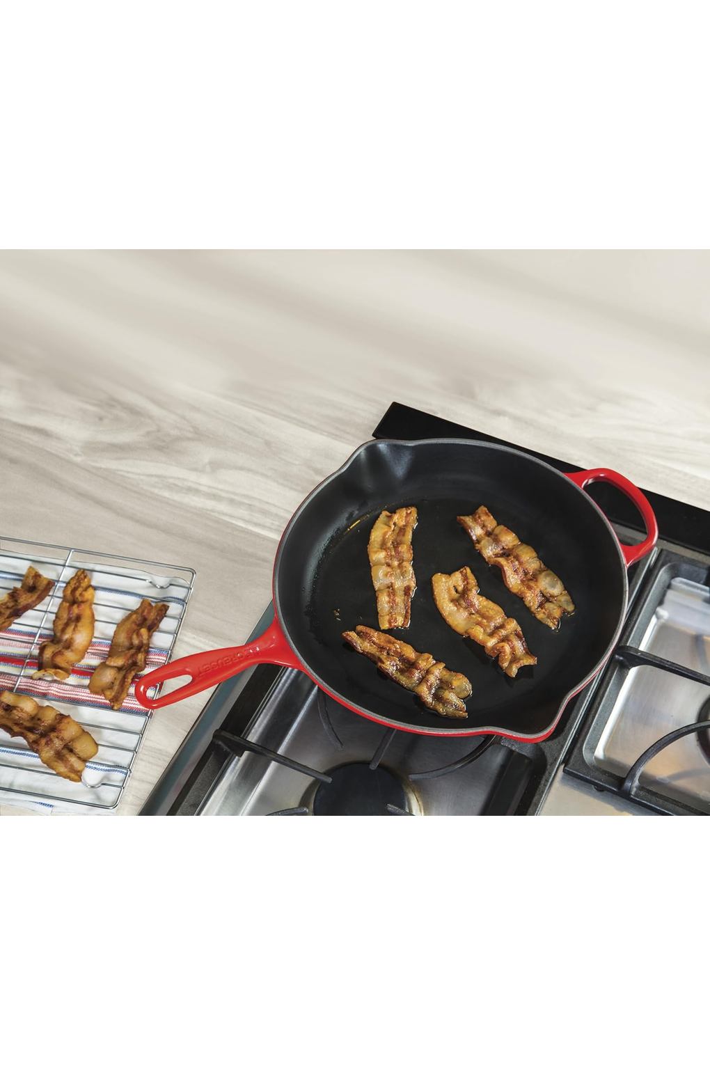 Сковорода LE CREUSET B0BX24K7RJ-BUNDLE чугун 16 см. Фото 6.