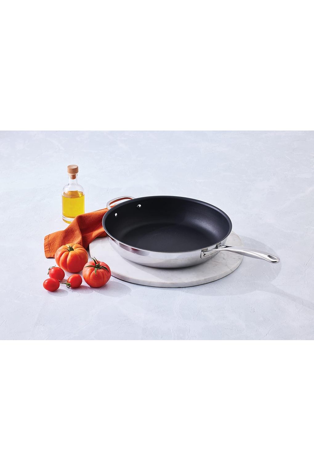 Сковорода LE CREUSET B00I9B3GA8-BUNDLE нержавеющая сталь 32 см. Фото 5.