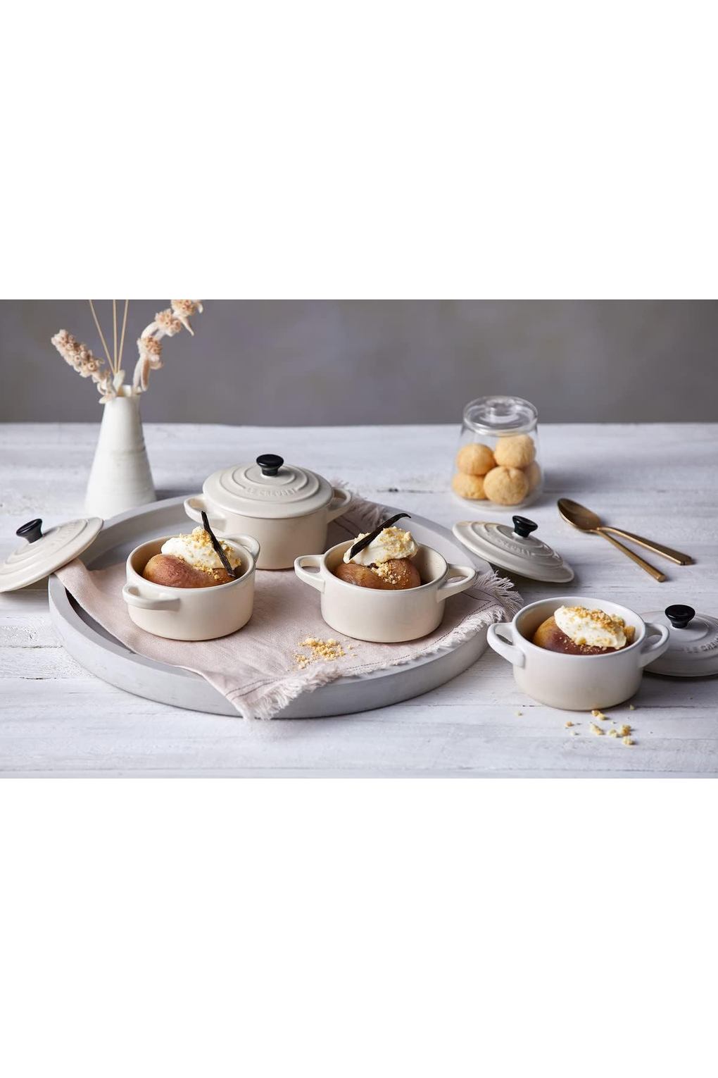Кастрюля LE CREUSET B08XZJYFMN-BUNDLE керамика 0,25 л белая. Фото 2.