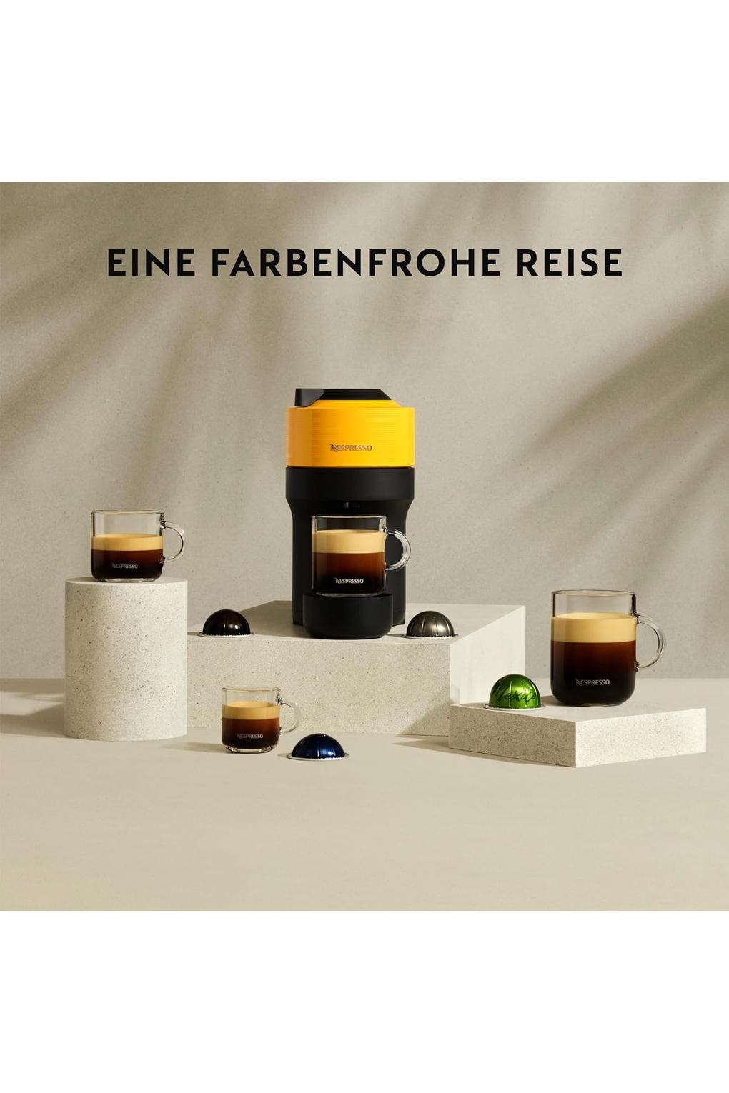 Кофемашина Nespresso De'Longhi ENV90.BAE Vertuo Pop Coffee Capsule Machine + Aeroccino, Centrifusion Technology, Welcome Package Included, 1260W, Black. Фото 5.