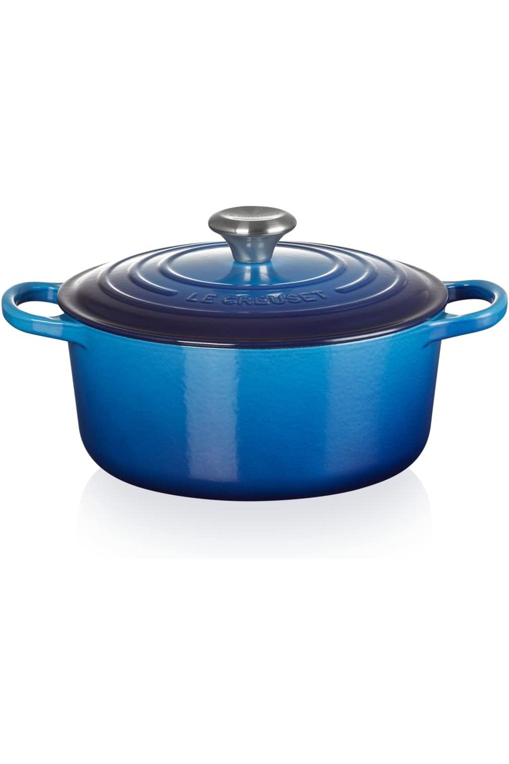 Кастрюля LE CREUSET B00US0G54M-BUNDLE чугун 4,2 л синяя. Фото 2.
