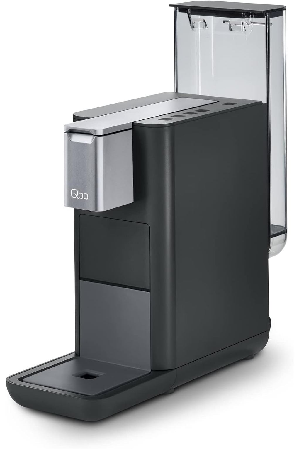 Кофемашина Tchibo Qbo Essential Premium Capsule Machine with 16 Recyclable Qbo Capsules for Espresso, Caffe and Caffe Grande, Compact, Innovative Design, Dark Stone. Фото 3.