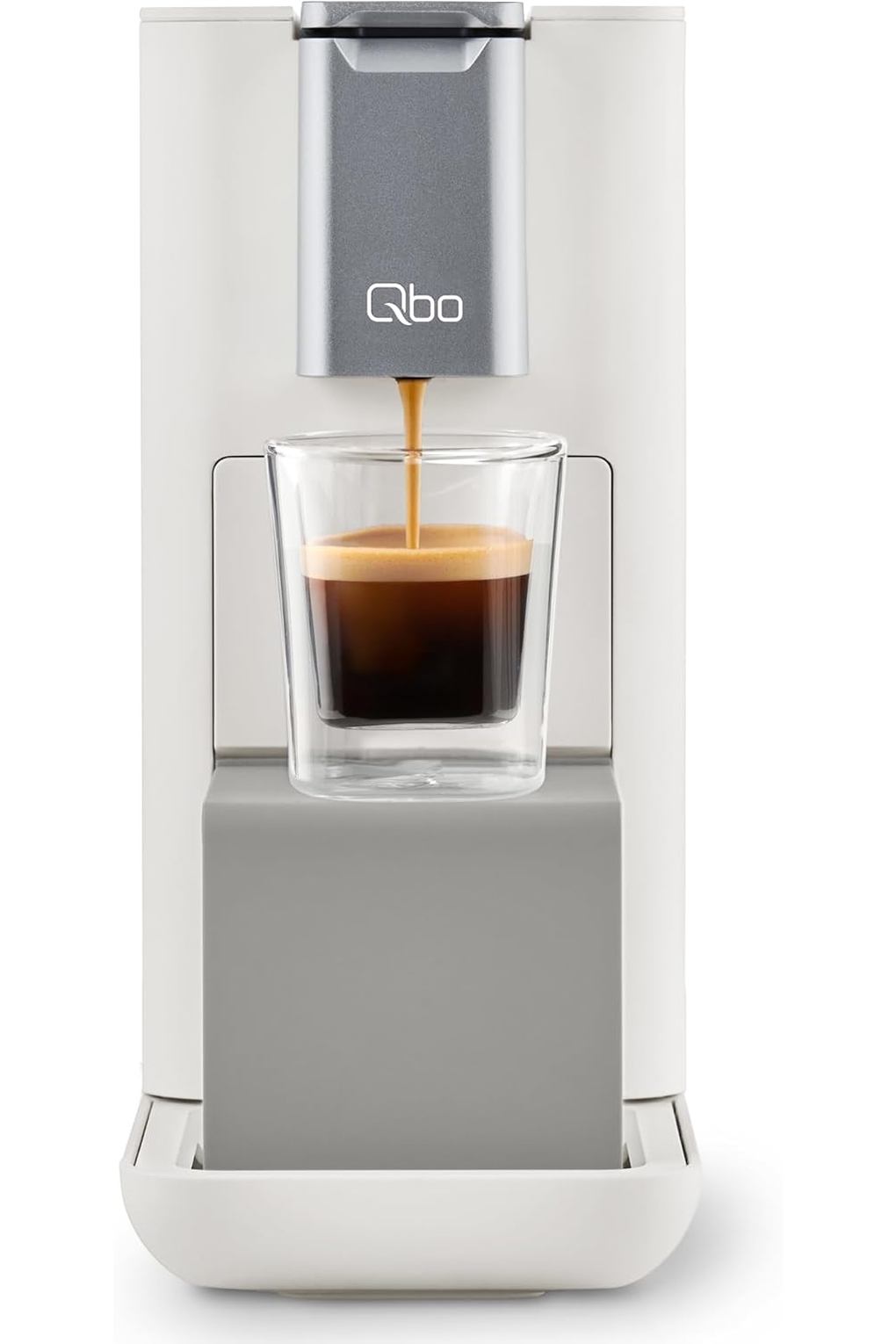 Кофемашина Tchibo Qbo Essential Premium Capsule Machine with 16 Recyclable Qbo Capsules for Espresso, Caffe and Caffe Grande, Compact, Innovative Design, Bright Sand. Фото 2.