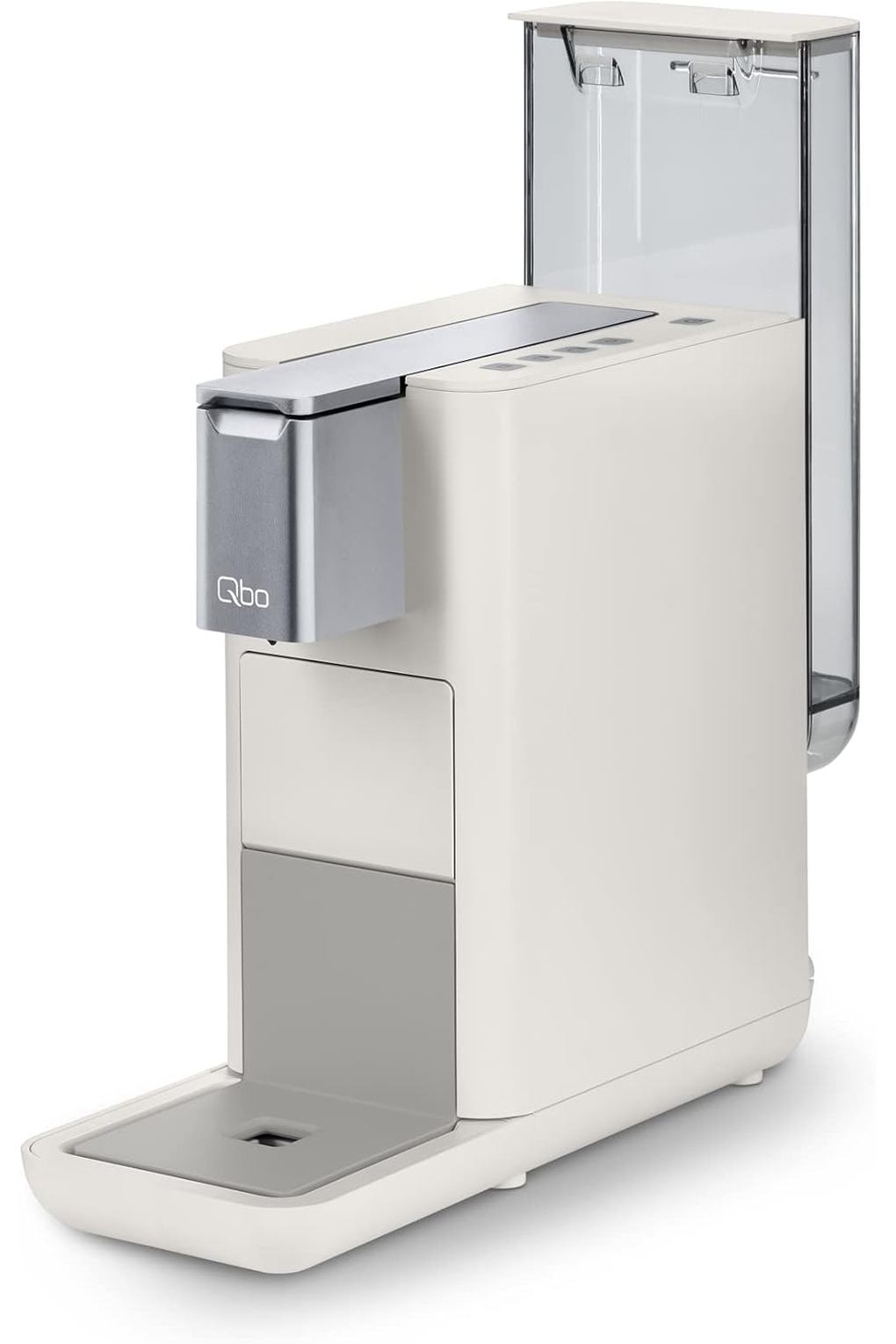 Кофемашина Tchibo Qbo Essential Premium Capsule Machine with 16 Recyclable Qbo Capsules for Espresso, Caffe and Caffe Grande, Compact, Innovative Design, Bright Sand. Фото 3.