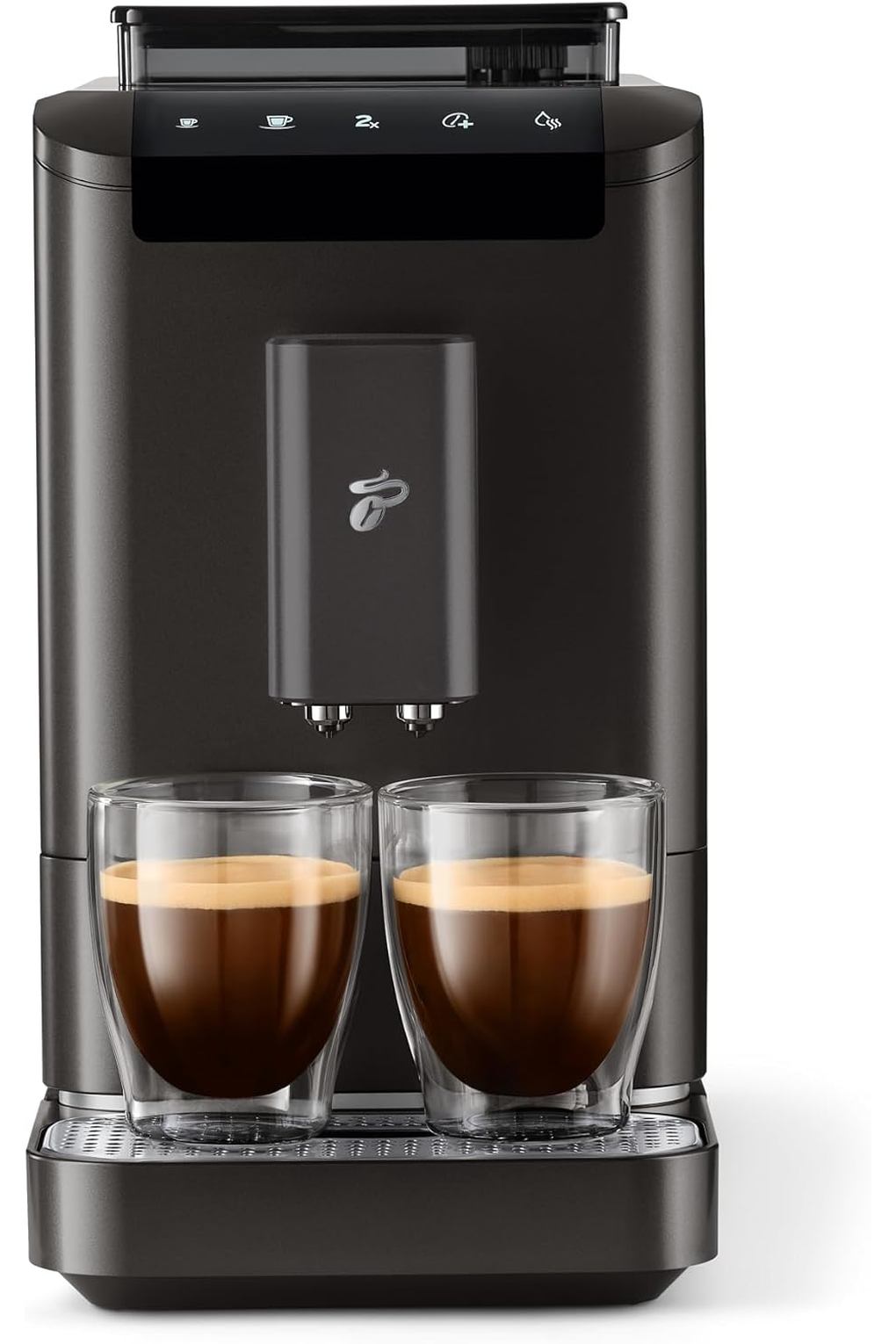 Кофемашина Tchibo Esperto2 Caffe Fully Automatic Coffee Machine with 2-Cup Function for Caffe Crema and Espresso, Granite Black Includes Coffee Tasting Set. Фото 2.