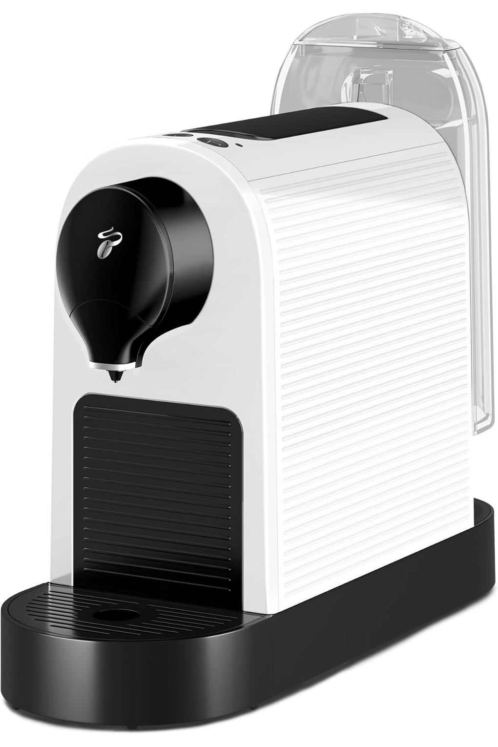 Кофемашина Tchibo Cafissimo Pure Plus Coffee Machine Capsule Machine Including 30 Capsules for Caffe Crema, Espresso and Coffee 0.8 L 1250 Watt 11.9 x 33.7 x 24 cm White. Фото 3.
