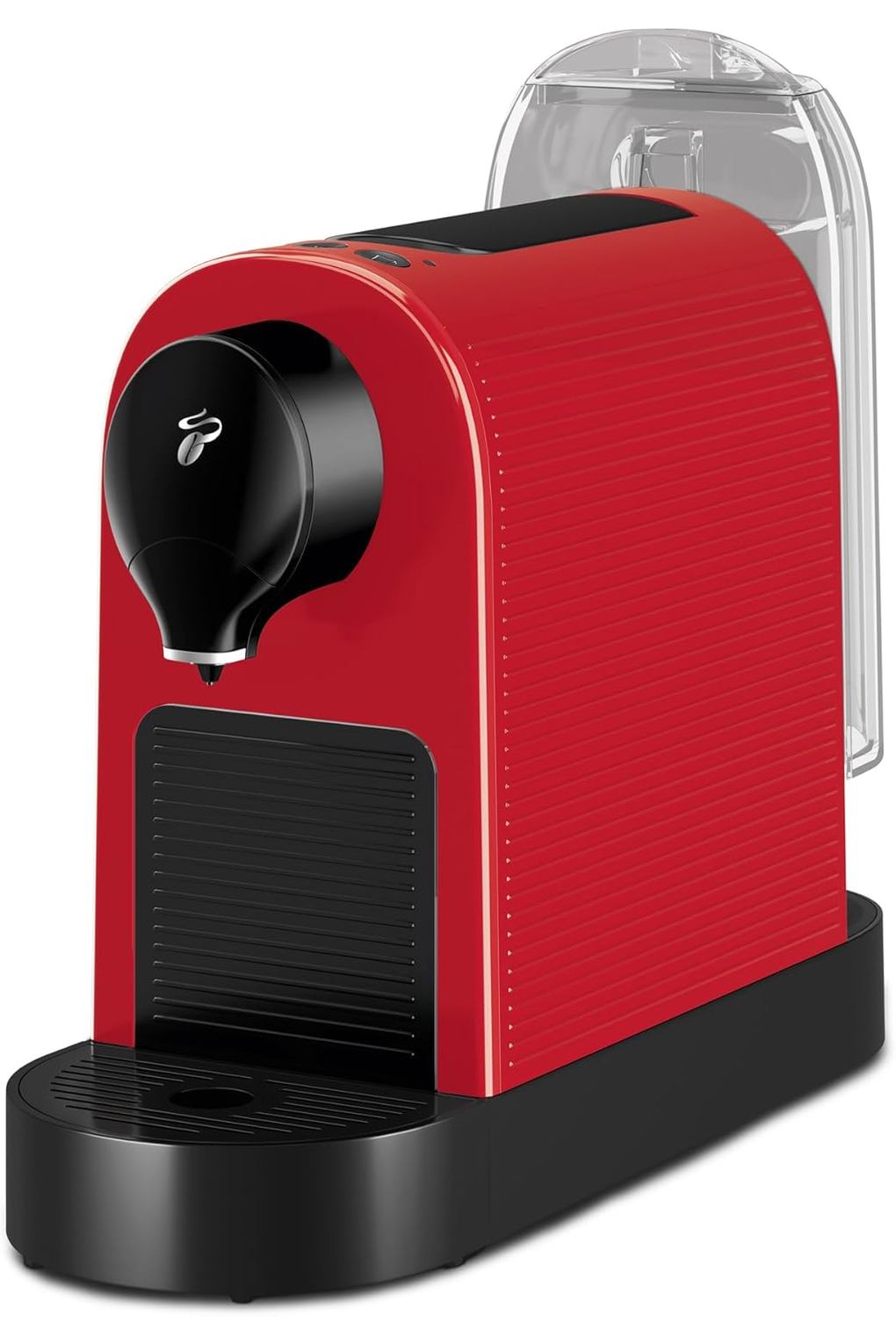 Кофемашина Tchibo Cafissimo Pure Plus Coffee Machine Capsule Machine Including 30 Capsules for Caffe Crema, Espresso and Coffee 0.8 L 1250 Watt 11.9 x 33.7 x 24 cm Red. Фото 3.