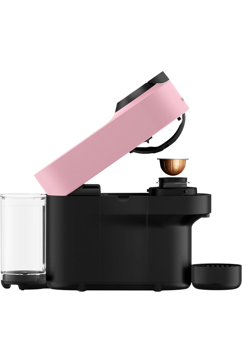 Кофемашина Nespresso De'Longhi Vertuo Pop ENV90.P Capsule Coffee Machine, Cold Brew Function, 4 Cup Sizes, Bluetooth & Wi-Fi Connectivity, 1 Cup Coffee Machine with Welcome Pack, Pink. Фото 3.