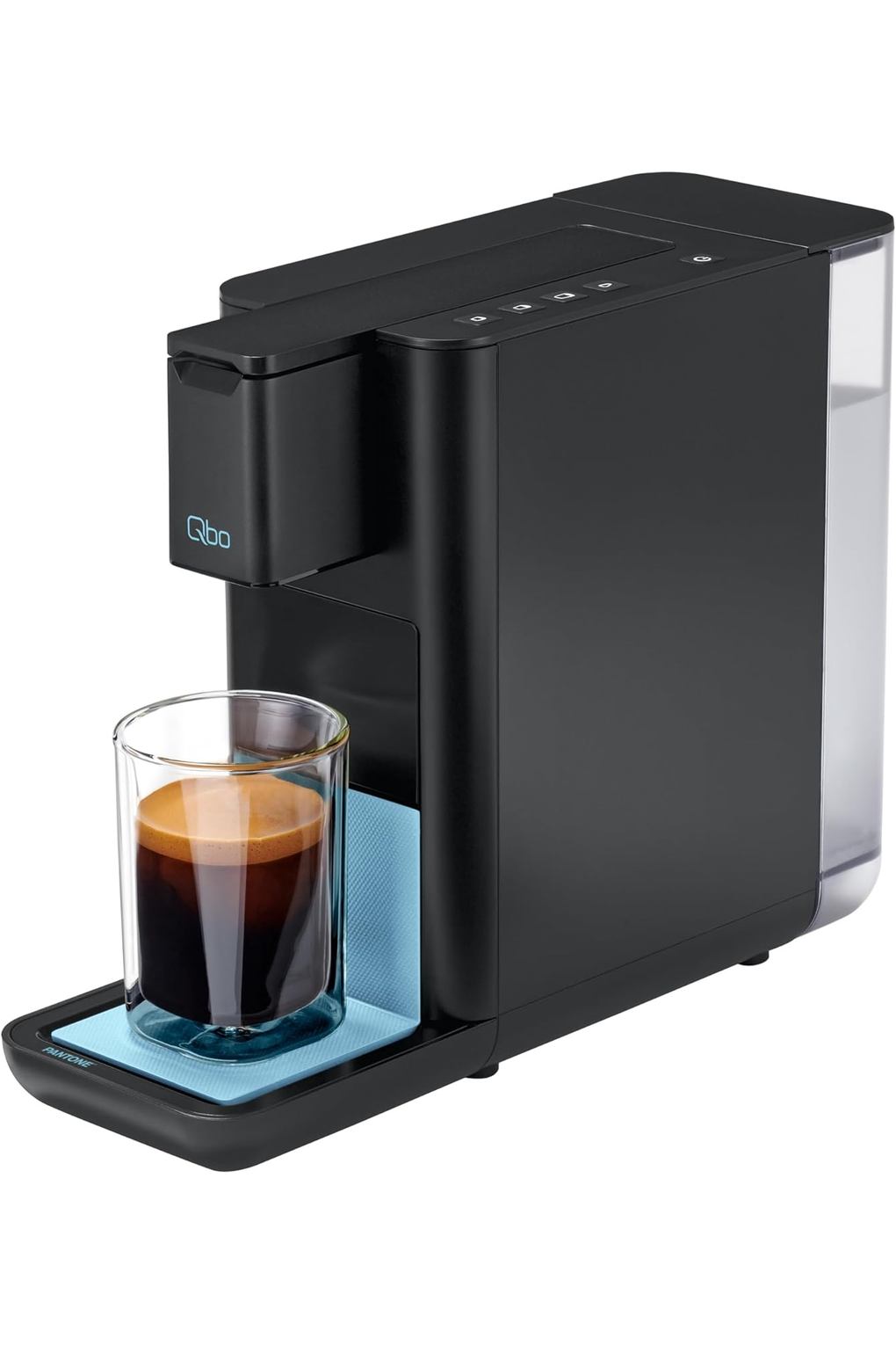 Кофемашина Tchibo Qbo ICONIC Pantone Premium Capsule Machine with 16 Recyclable Qbo Capsules for Espresso, Caffe and Caffe Grande, Compact, Innovative Design, Sky Blue. Фото 2.