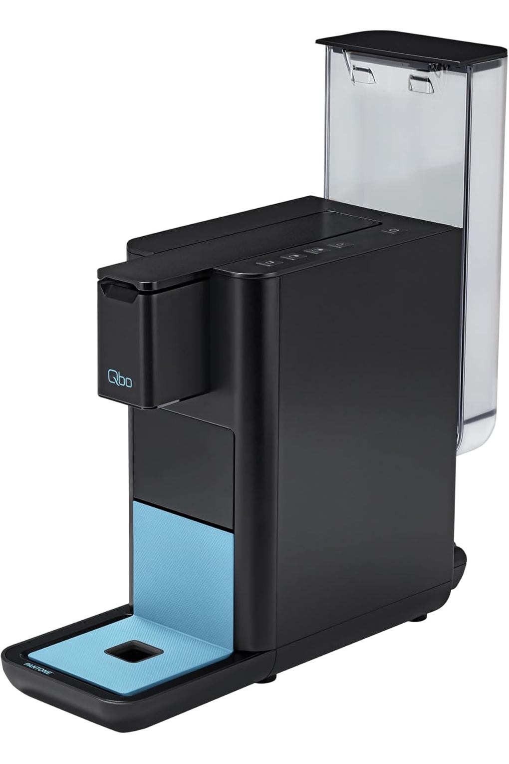 Кофемашина Tchibo Qbo ICONIC Pantone Premium Capsule Machine with 16 Recyclable Qbo Capsules for Espresso, Caffe and Caffe Grande, Compact, Innovative Design, Sky Blue. Фото 3.