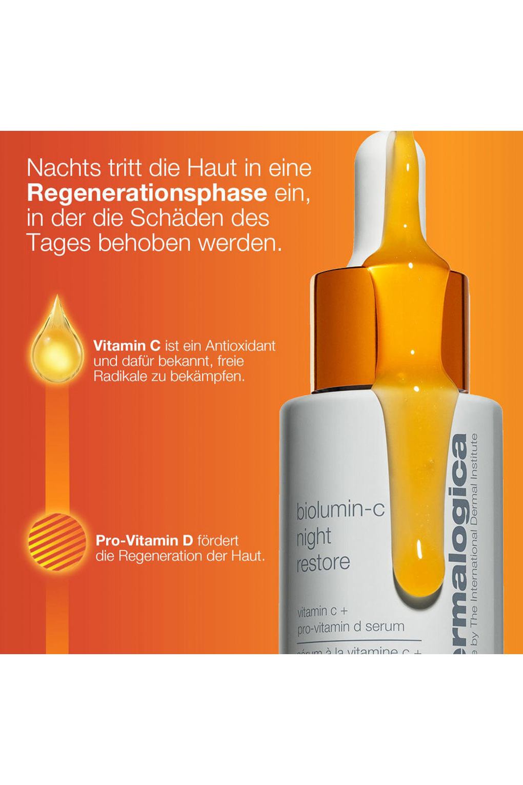 Сыворотка для ухода за кожей Dermalogica Biolumin-C Ночная восстанавливающая 25 мл. Фото 4.